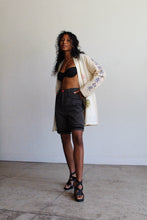 Load image into Gallery viewer, 1980s Black Denim Sequin Shorts