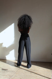 1980s Grey Wool Pinstripe Trousers