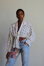 Load image into Gallery viewer, 1980s Eyelet Cropped Blouse