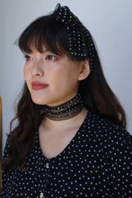 Load image into Gallery viewer, 1990s Black Polka Dot Blouse w/ Peter Pan Collar