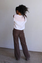 Load image into Gallery viewer, 1990s Peach &amp; White Knit Grid Vest