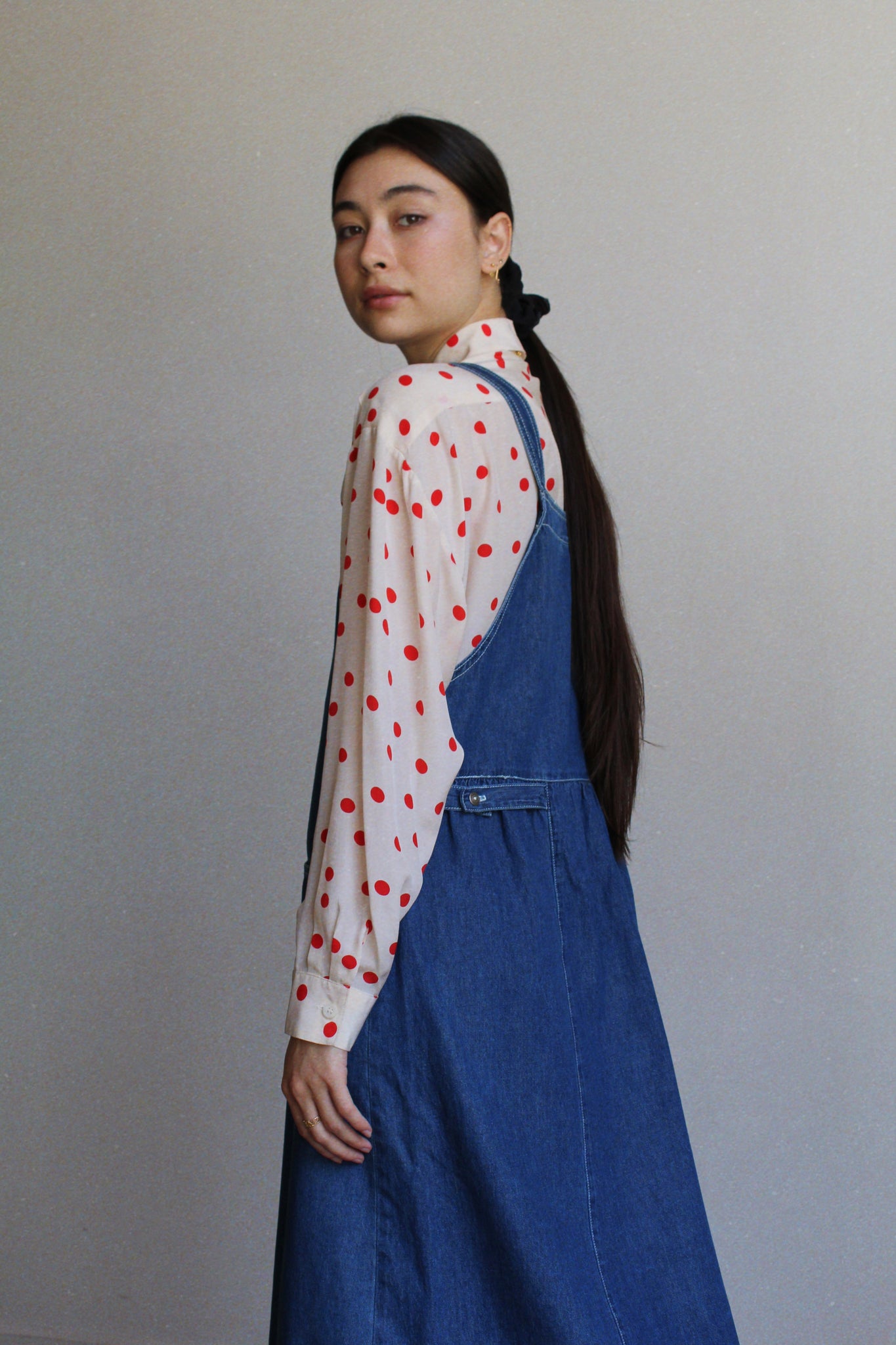 1980s Denim Jumper Dress 3 Women 1980s Denim Jumper Dress 3 Women