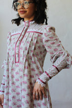 Load image into Gallery viewer, 1970s Floral Victorian Cotton Dress