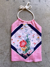 Load image into Gallery viewer, Hankie Halter Top Pink Gauze - Blue Floral Bouquet | Small