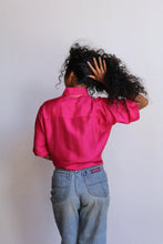 Load image into Gallery viewer, 1990s Fuchsia Pink Silk Blouse