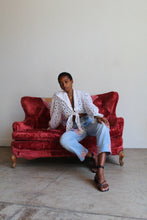 Load image into Gallery viewer, 1980s Eyelet Cropped Blouse