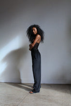 Load image into Gallery viewer, 1980s Grey Wool Pinstripe Trousers