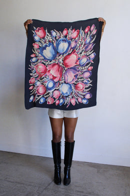 1940s Painterly Tulip Scarf