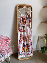 Load image into Gallery viewer, Hibiscus Floral Tablecloth Jumpsuit ~ Large US 12-14