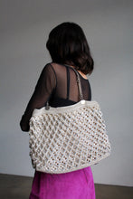 Load image into Gallery viewer, 1970s Silver Soda Tab Crochet Handbag