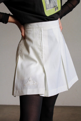 1980s White le coq sportif Tennis Skirt Size 12