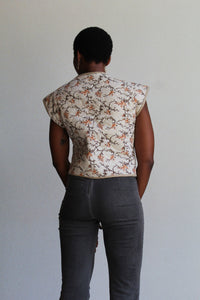 1970s Floral Quilt Vest