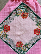 Load image into Gallery viewer, Hankie Halter Top Pink Gauze - Green Rose | Small