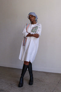 Quilt Grid Patchwork Tunic Dress