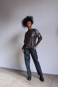 Silk & Sequins Jewel Blouse