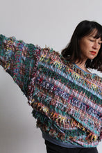 Load image into Gallery viewer, Paula Sweet Muslin Mink Art to Wear Plaid Cotton Pullover Sweater