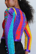 Load image into Gallery viewer, 1980s Jeanne Marc Colorful Silk Quilted Jacket