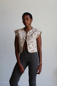 1970s Floral Quilt Vest