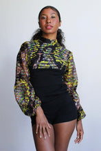 Load image into Gallery viewer, 1960s Paisley Empire Waist Romper