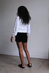 Black Velvet Mini Shorts