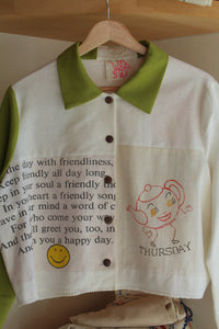 Happy Day Long Sleeve Crop Top