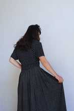 Load image into Gallery viewer, 1990s Black Polka Dot Blouse w/ Peter Pan Collar