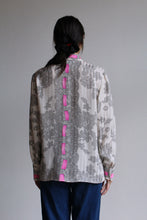 Load image into Gallery viewer, Fishnet Lace Print Silk Blouse