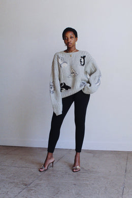 Donna Karen Wool Knit Cigarette Pants