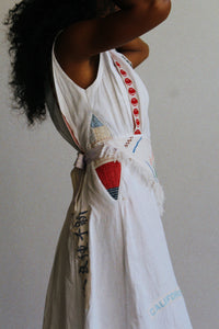 Happy Day Antique Linen Patchwork Dress