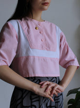 Load image into Gallery viewer, Pink Color Block Jersey Tee