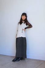 Load image into Gallery viewer, 1980s Perry Ellis Black &amp; White Silk Grid Skirt