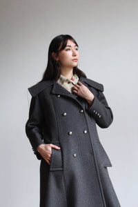 1960s Grey Wool Princess Coat