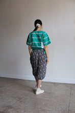 Load image into Gallery viewer, Striped Cropped Blouse w/ Cinched Waist