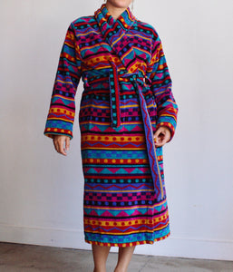 1980s Colorful Robe with Belt