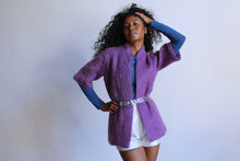 Load image into Gallery viewer, 1960s Purple Mohair Open Cardigan