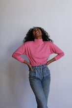 Load image into Gallery viewer, 1980s Pink Turtleneck Blouse