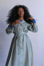 Load image into Gallery viewer, 1970s Sage Green Nylon Trench Coat