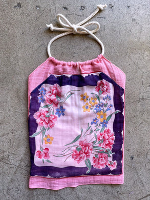 Hankie Halter Top Pink Gauze - Carnations | Large