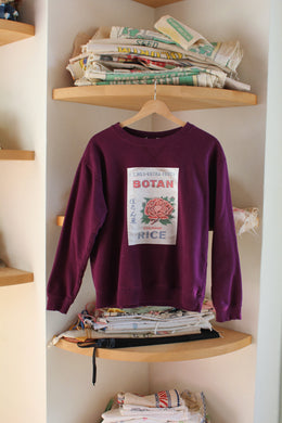 Botan Raglan Sweatshirt Purple