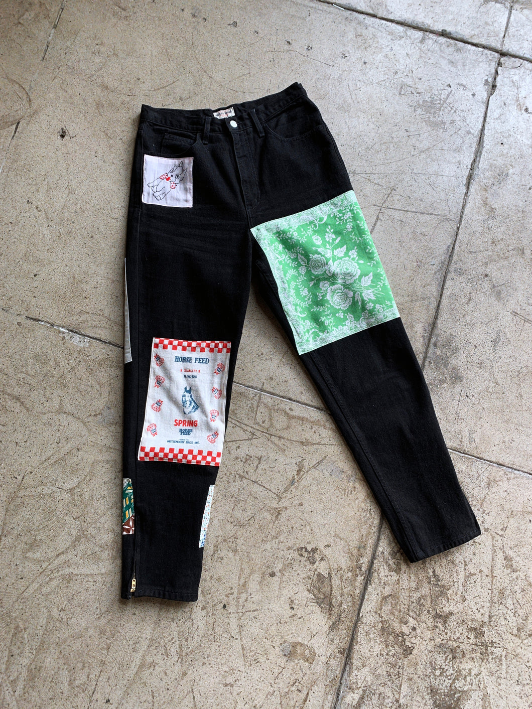 Patchwork 90s Black Guess Jeans