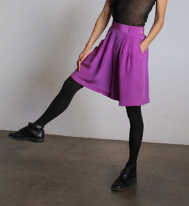 1980s Fuchsia Silk Tap Shorts