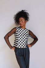 Load image into Gallery viewer, Gold Checkered Blouse