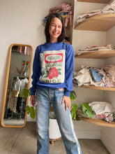 Load image into Gallery viewer, CALROSE Blue Patchwork Sweater