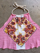 Load image into Gallery viewer, Hankie Halter Top Pink Gauze - Brown Rose | 2XL