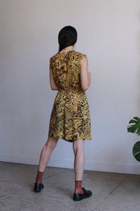 1980s Tropical Abstract Print Romper  