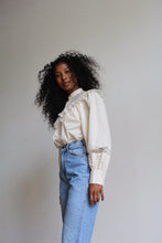 Load image into Gallery viewer, 1980s Romantic Cream Lace Blouse