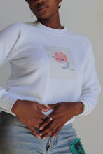 Load image into Gallery viewer, Primary Rose White Raglan Sweater | Small