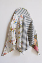 Load image into Gallery viewer, Patchwork Bonnet - Illustrated Grey Stripes
