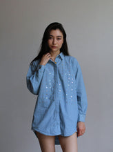 Load image into Gallery viewer, 1990s Sequin Chambray Shirt