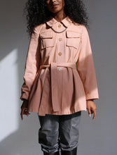 Load image into Gallery viewer, 1970s Peach Mini Trench Coat